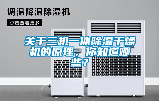 關于三機一體除濕干燥機的原理，你知道哪些？