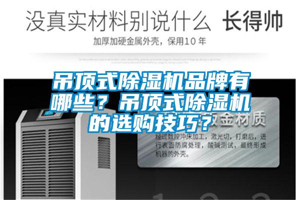 吊頂式除濕機品牌有哪些？吊頂式除濕機的選購技巧？