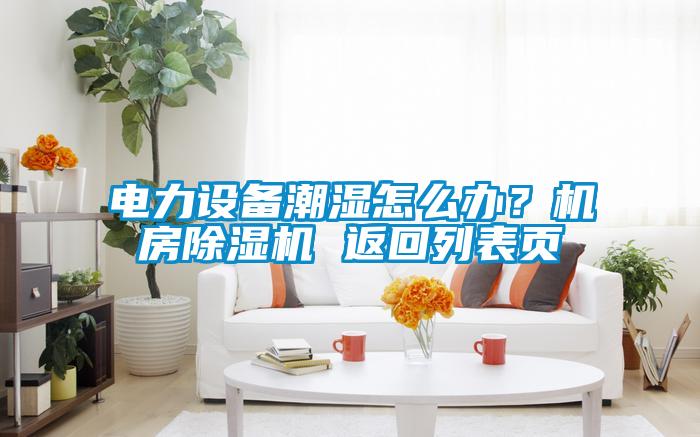 電力設(shè)備潮濕怎么辦？機房除濕機 返回列表頁