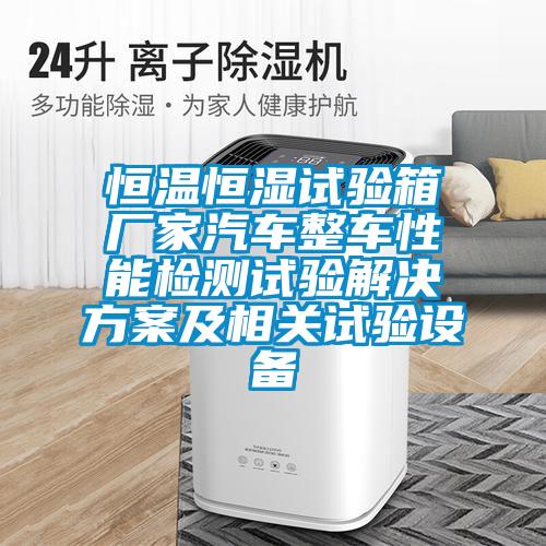 恒溫恒濕試驗(yàn)箱廠家汽車整車性能檢測試驗(yàn)解決方案及相關(guān)試驗(yàn)設(shè)備