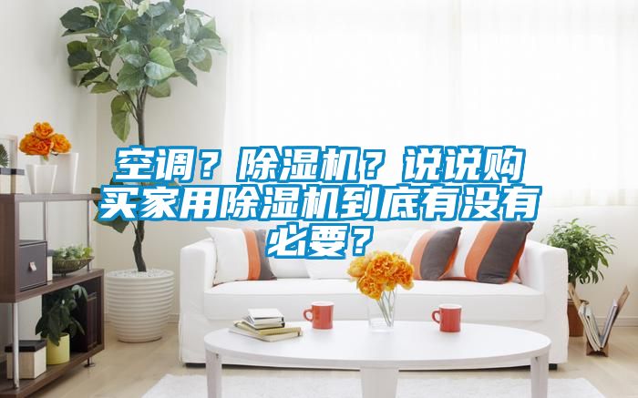 空調(diào)？除濕機(jī)？說說購買家用除濕機(jī)到底有沒有必要？